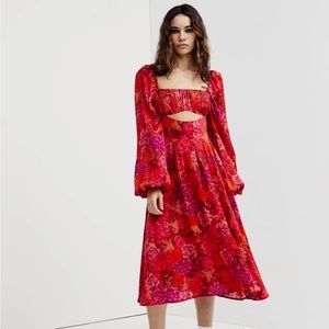 LIKE NEW For Love & Lemons Nikki Midi Dress